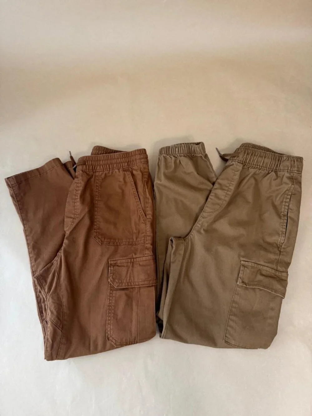 GAP Cargo Pants Kids Size 12 XL Khaki Woven Cargo, Utility Jogger 2 Piece Bundle